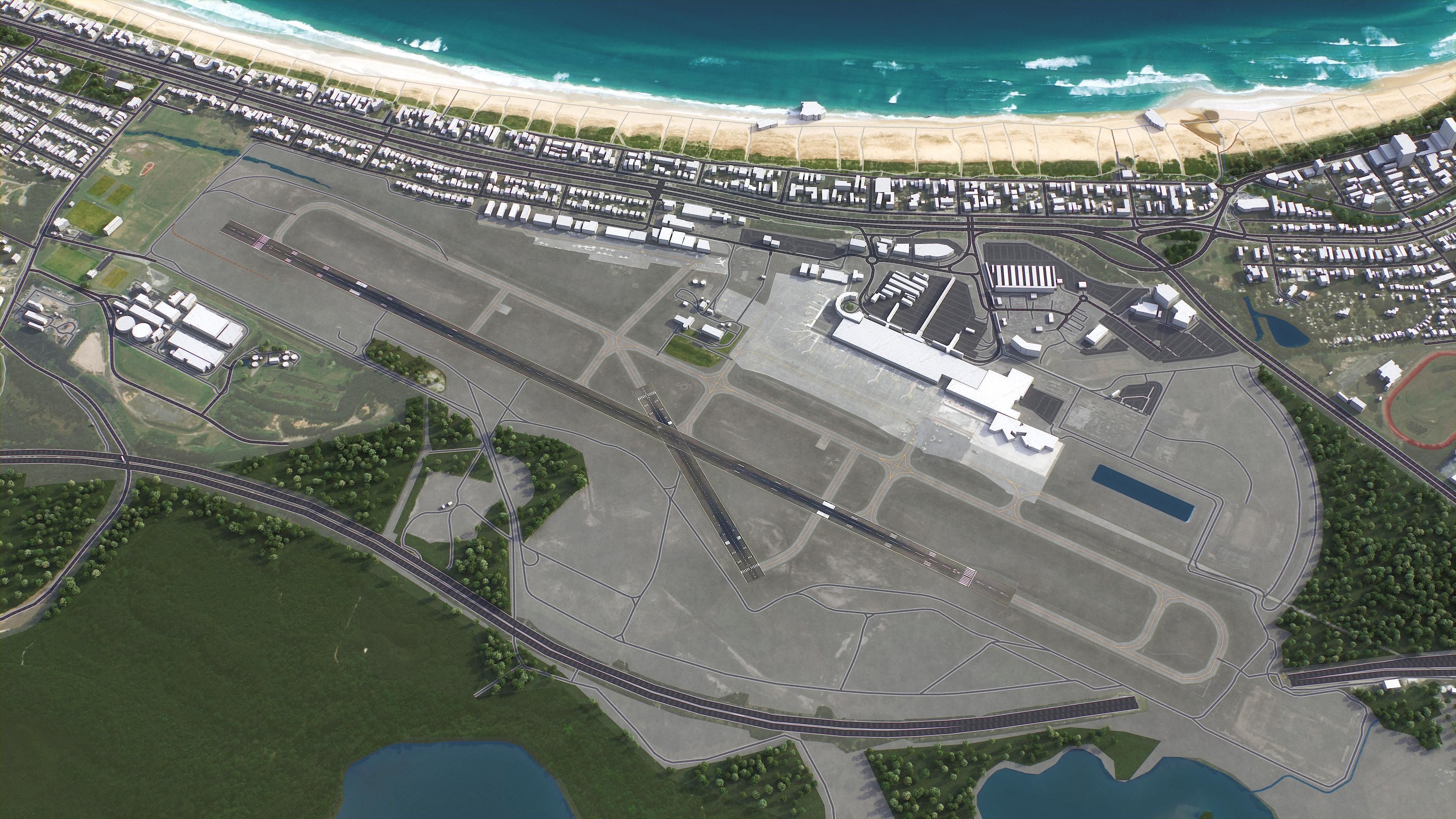 Gold Coast Airport Low-poly 3D model_1