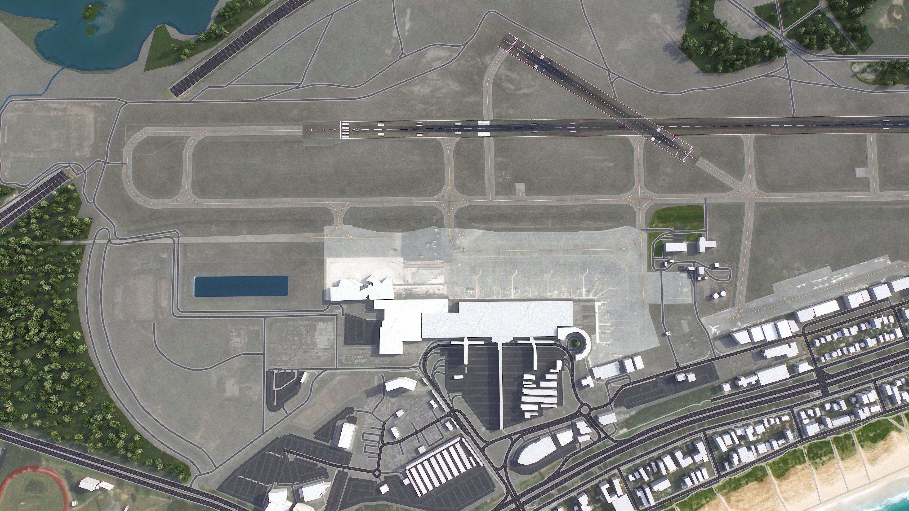 Gold Coast Airport Low-poly 3D model_4