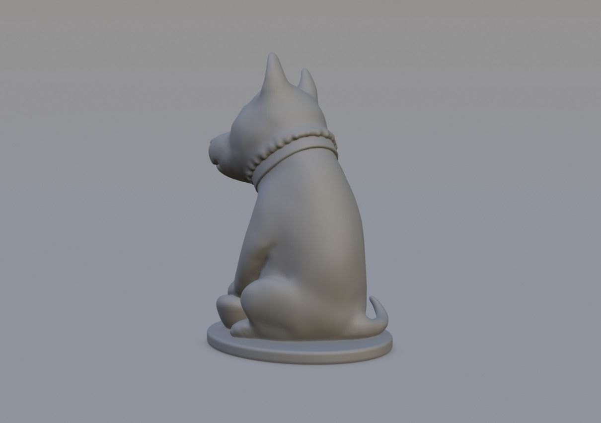 Maneki dog 3D print model_8