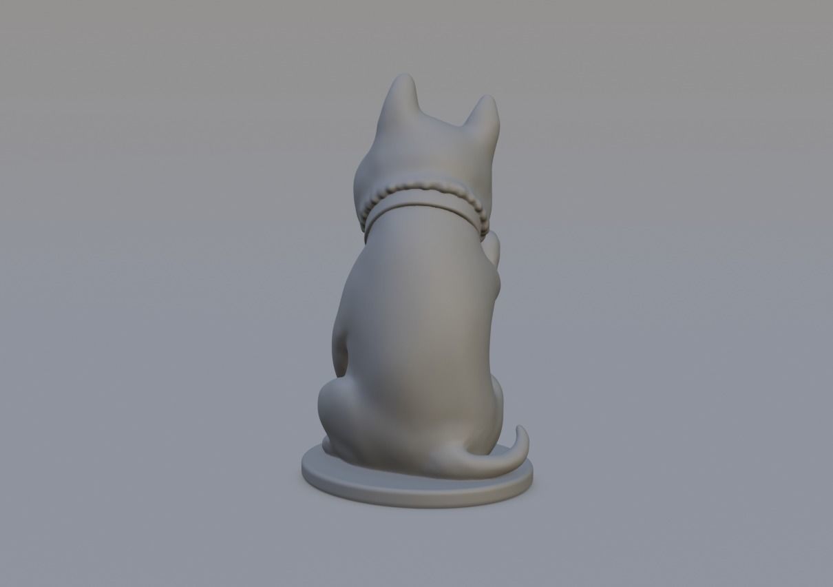 Maneki dog 3D print model_7
