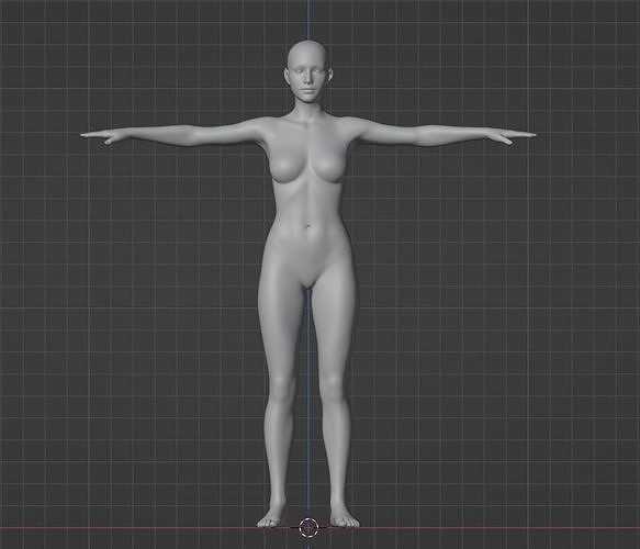 Woman Base Mesh Blender 3D model