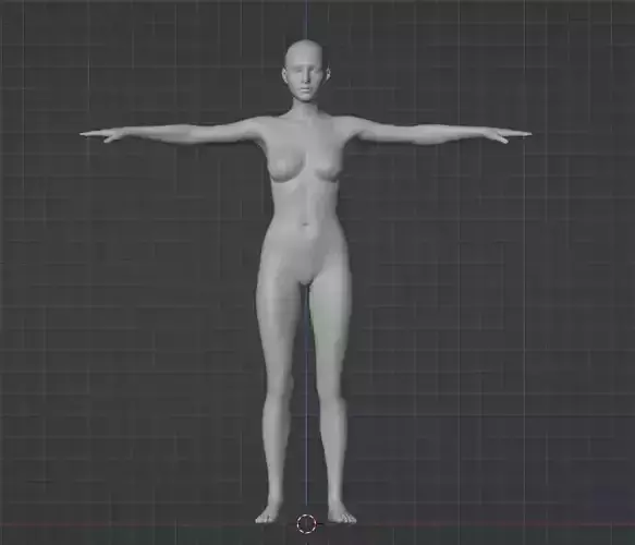 Woman Base Mesh Blender 3D model