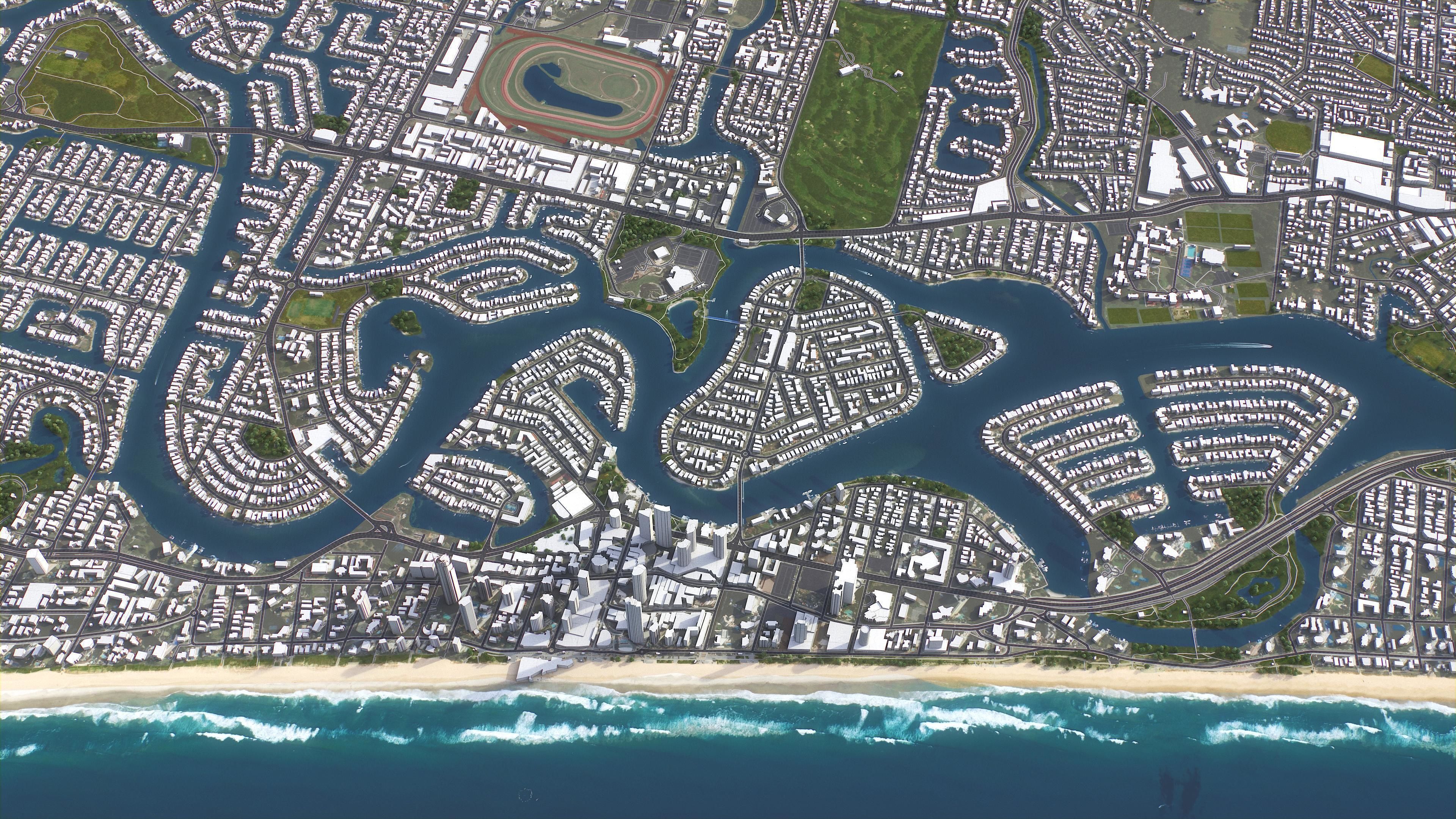 Gold Coast Low-poly 3D model_14