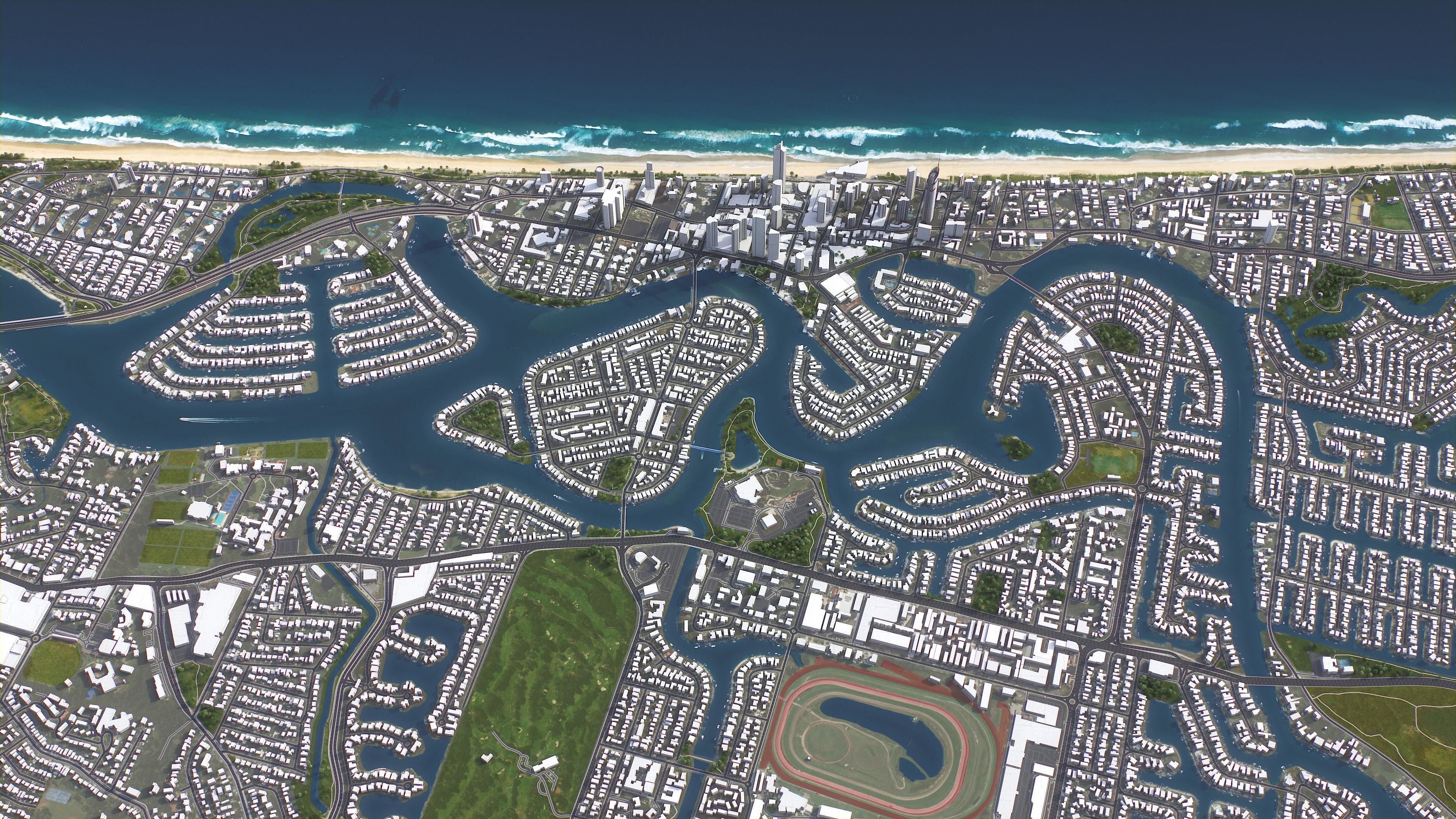 Gold Coast Low-poly 3D model_16