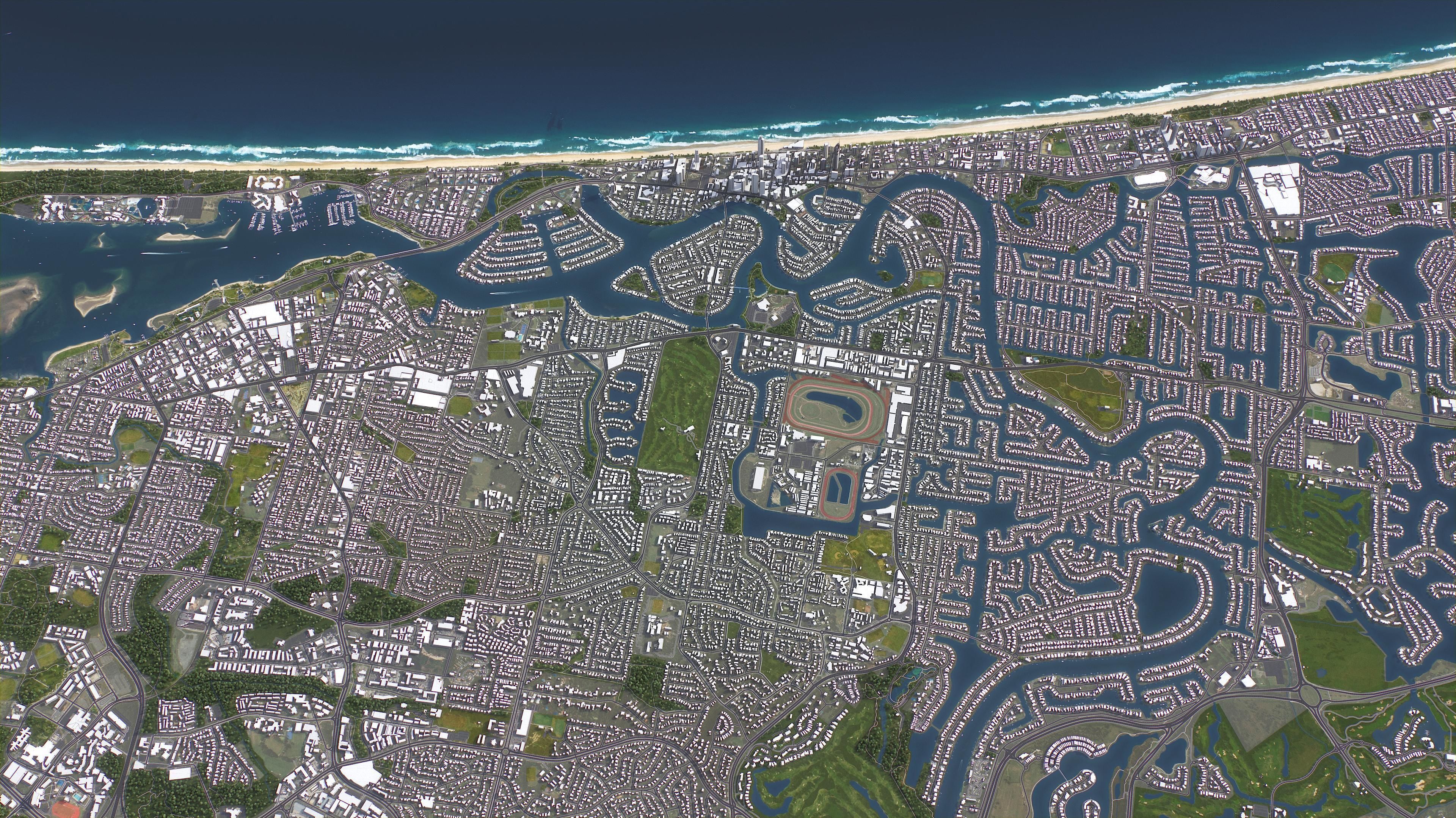 Gold Coast Low-poly 3D model_4