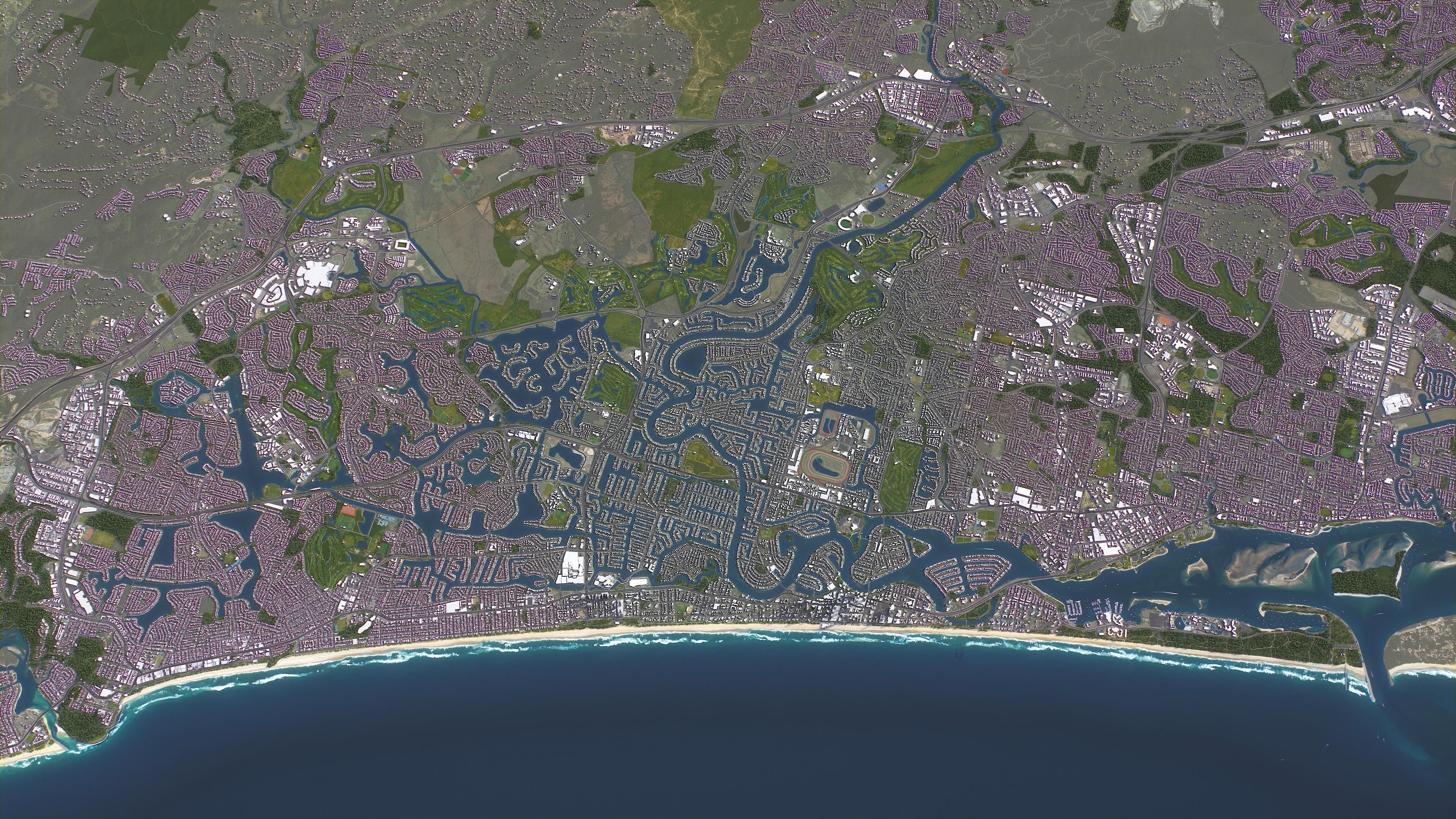 Gold Coast Low-poly 3D model_9