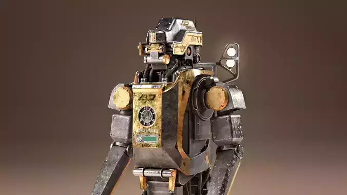 SCI-FI Robot Rigged - Elysium-inspired