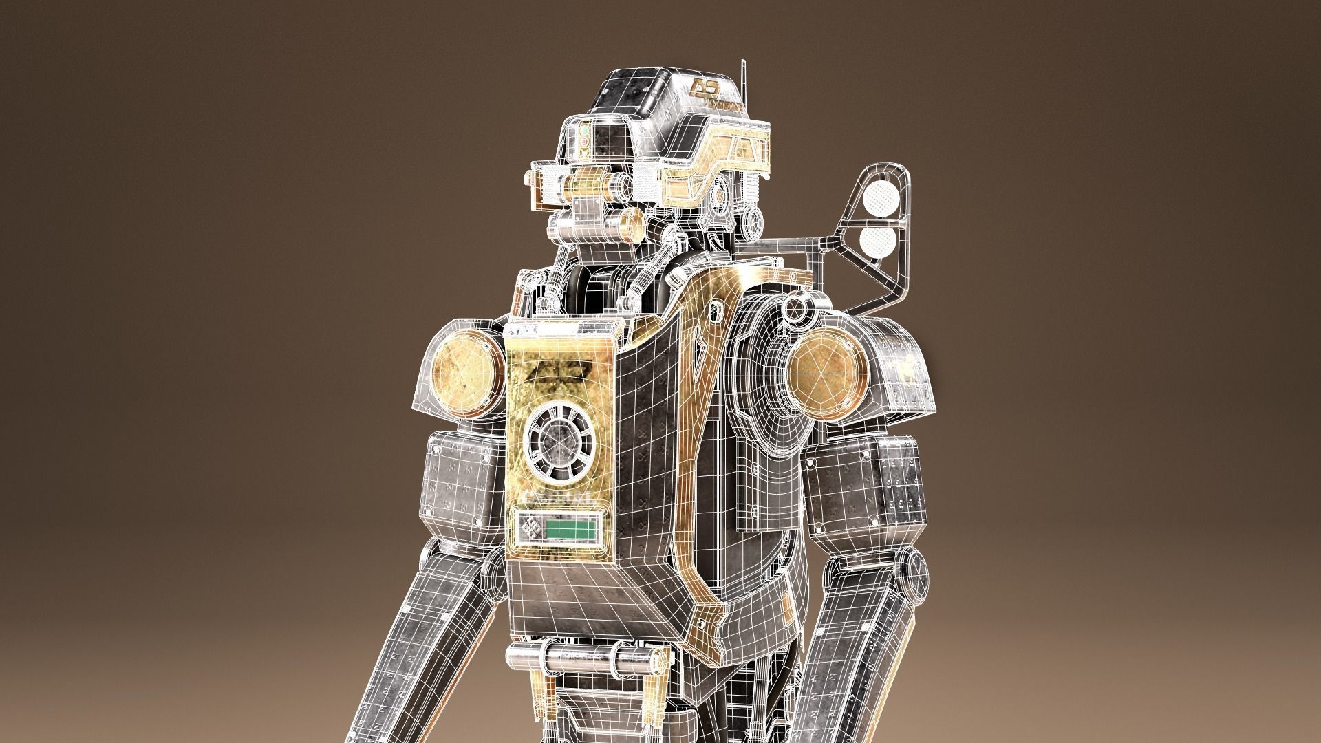 SCI-FI Robot Rigged - Elysium-inspired 3D model_3