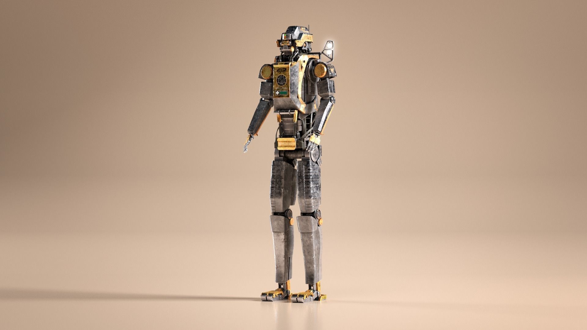 SCI-FI Robot Rigged - Elysium-inspired 3D model_6