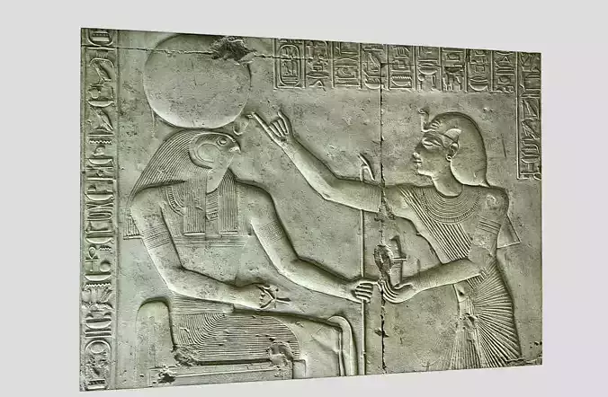 Ancient egypt-Abydos Temple-Carvings