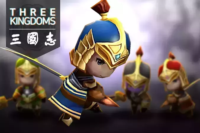 Three Kingdoms - Soldier Claymore 3 Low-poly 3D model