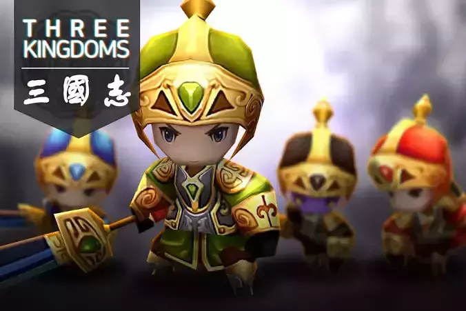 Three Kingdoms - Soldier Claymore 4 Low-poly 3D model