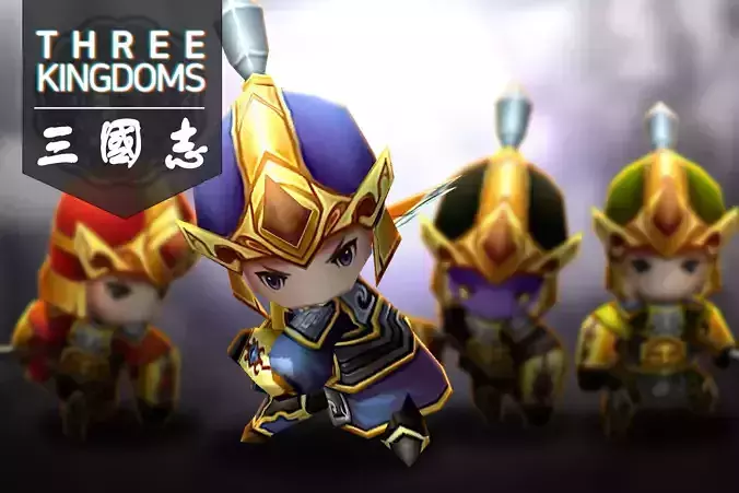 Three Kingdoms - Soldier Claymore 5 Low-poly 3D model