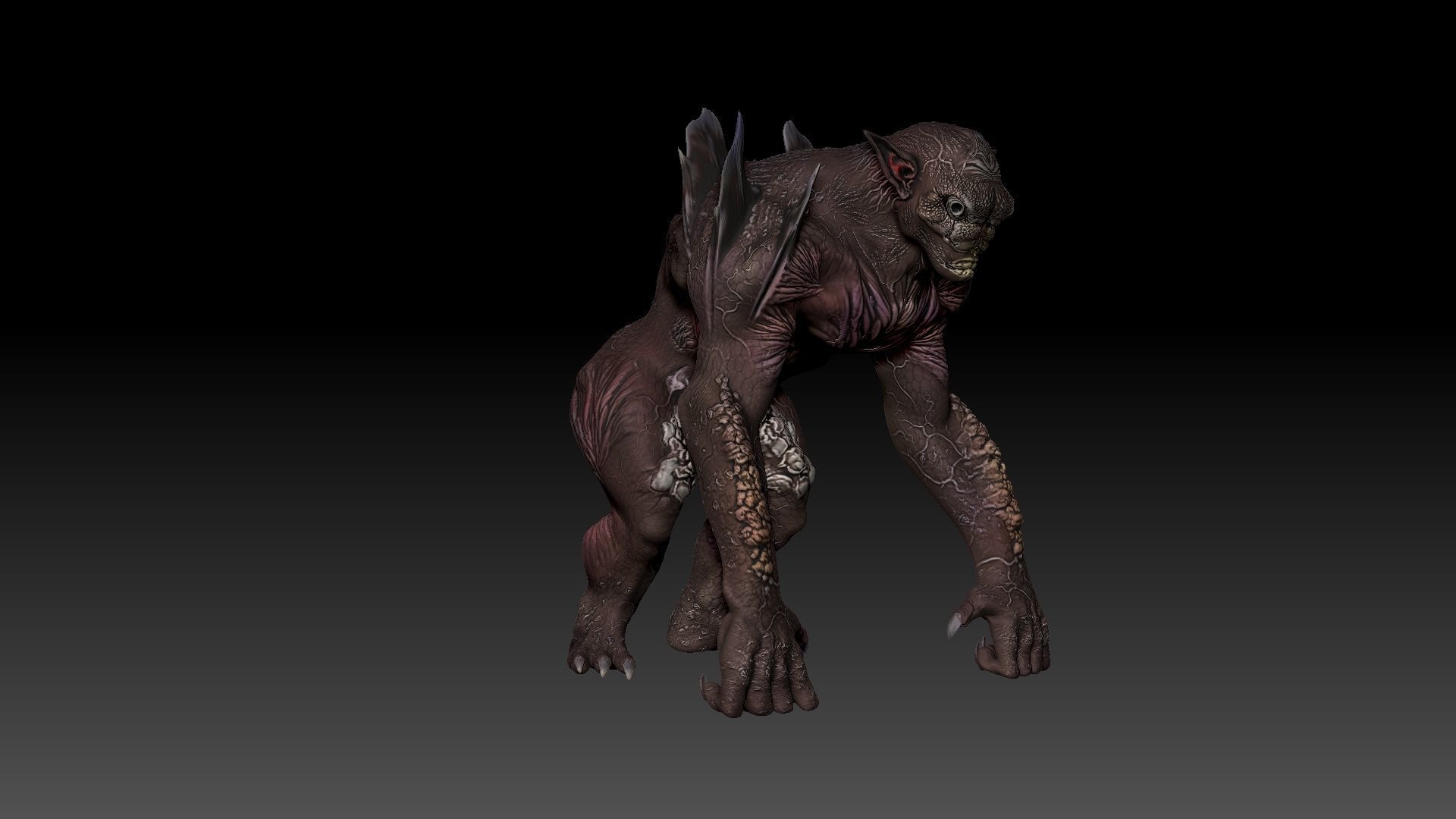 DMT Alien Amphibium Low-poly 3D model_2