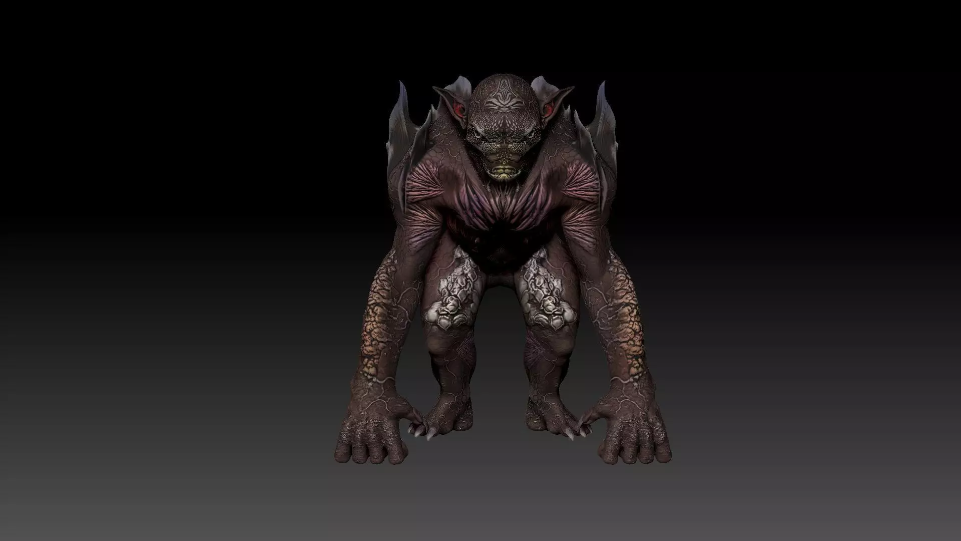 DMT Alien Amphibium Low-poly 3D model_0