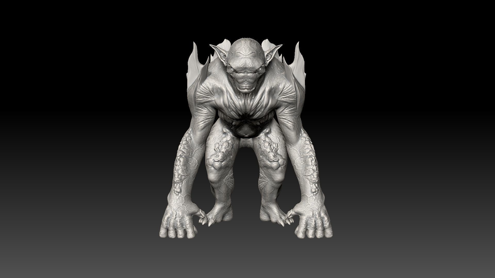 DMT Alien Amphibium Low-poly 3D model_3