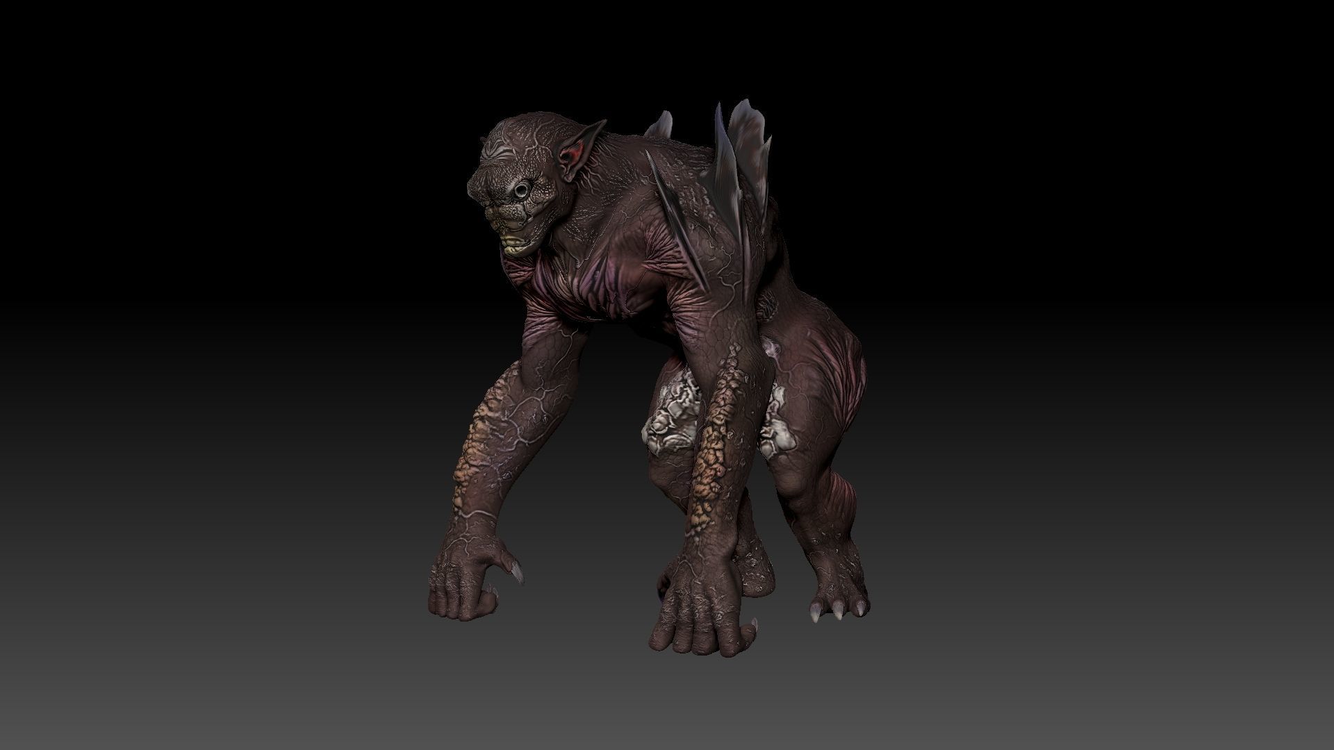 DMT Alien Amphibium Low-poly 3D model_1