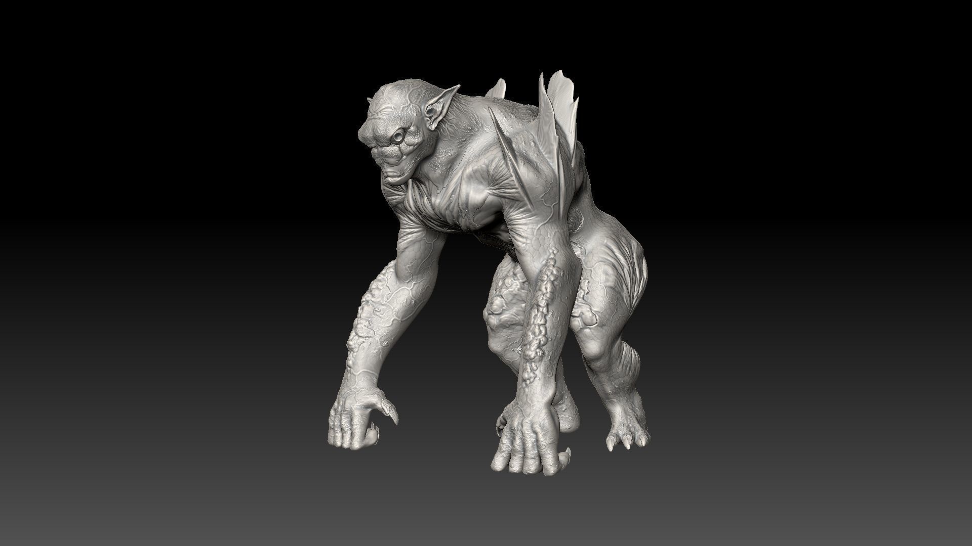 DMT Alien Amphibium Low-poly 3D model_4