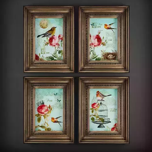 Picture Frames Low-poly 3D model