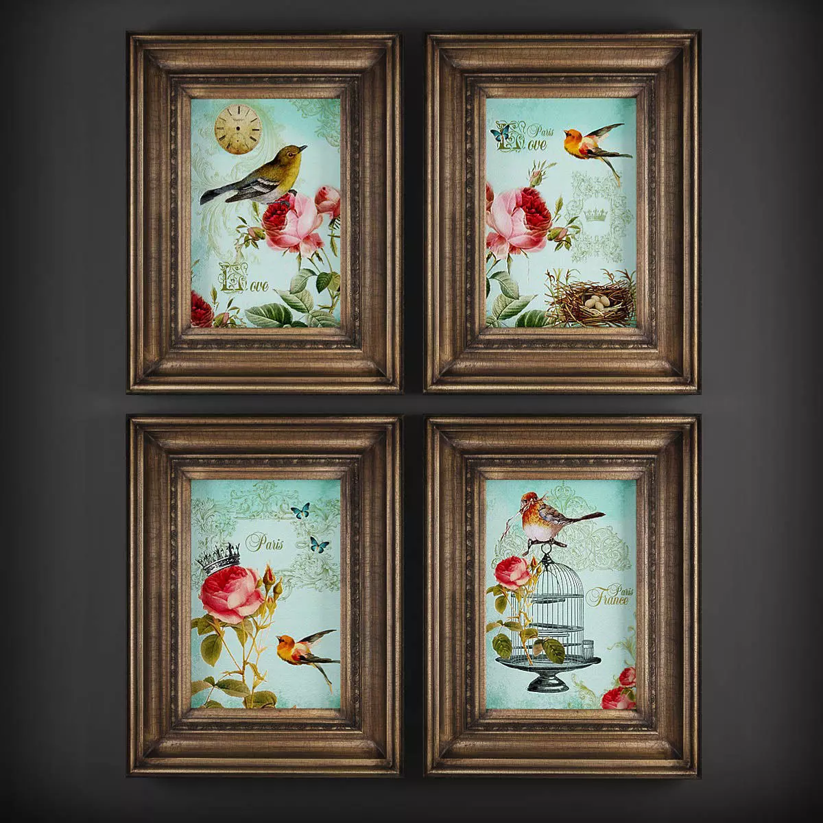 Picture Frames Low-poly 3D model_0