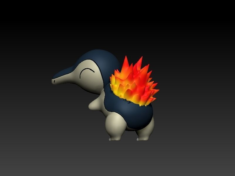 pokemon cyndaquil 3D print model_5