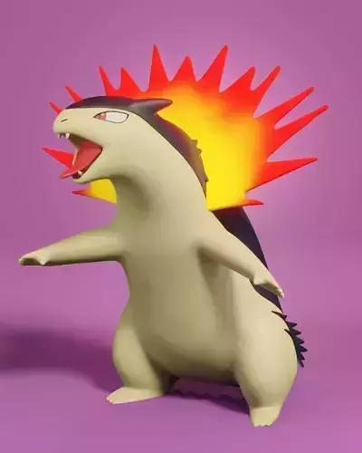 pokemon typhlosion 3D print model
