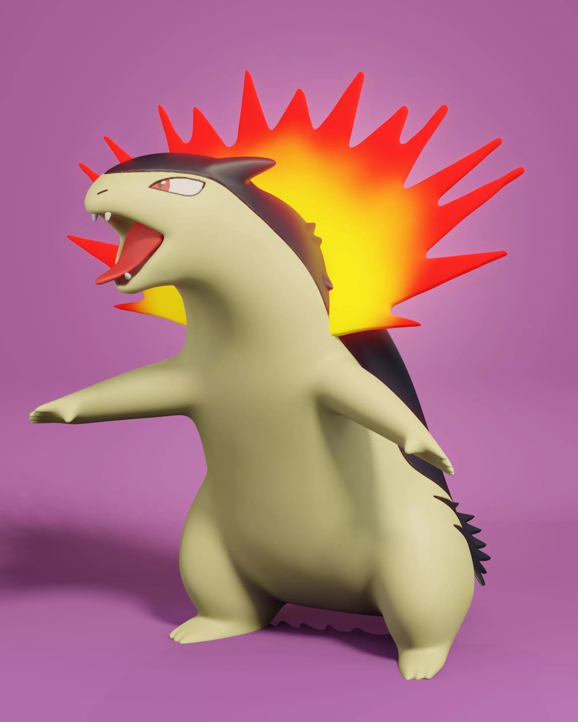 pokemon typhlosion 3D print model_0