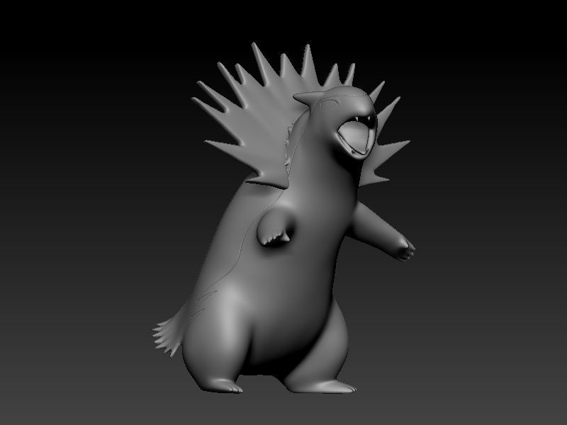 pokemon typhlosion 3D print model_7