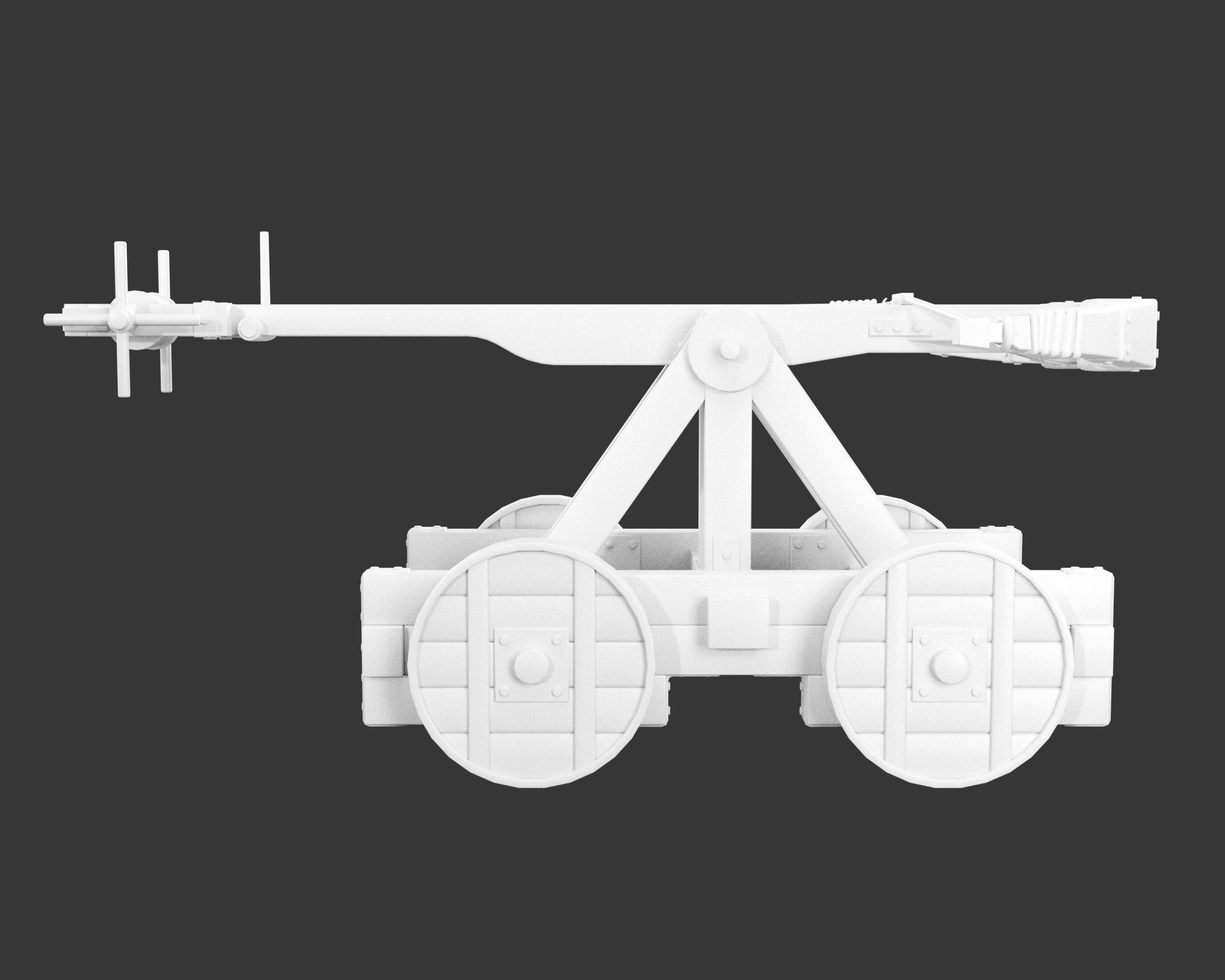 Medieval Siege Engine Ballista Low-poly 3D model_11