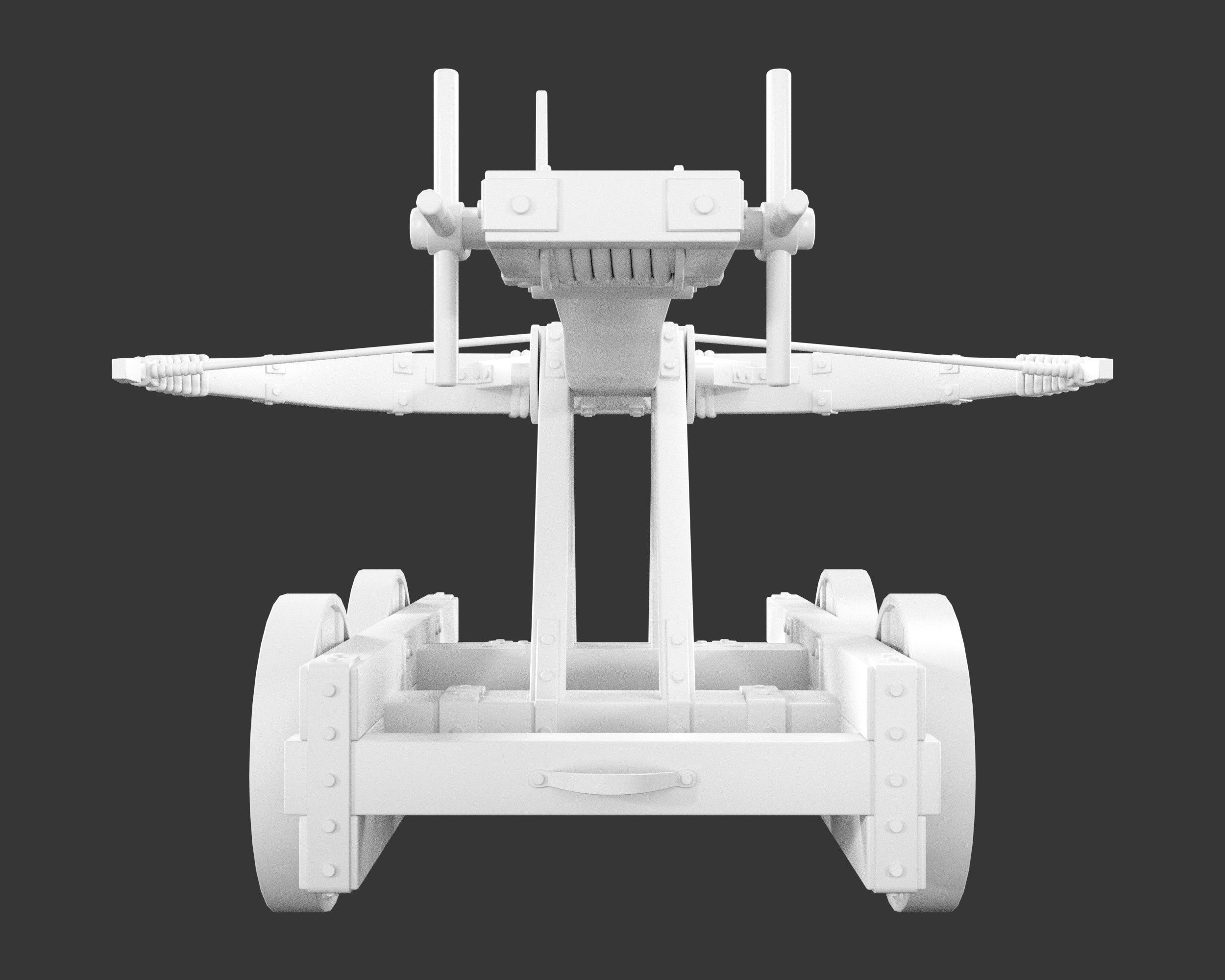 Medieval Siege Engine Ballista Low-poly 3D model_14