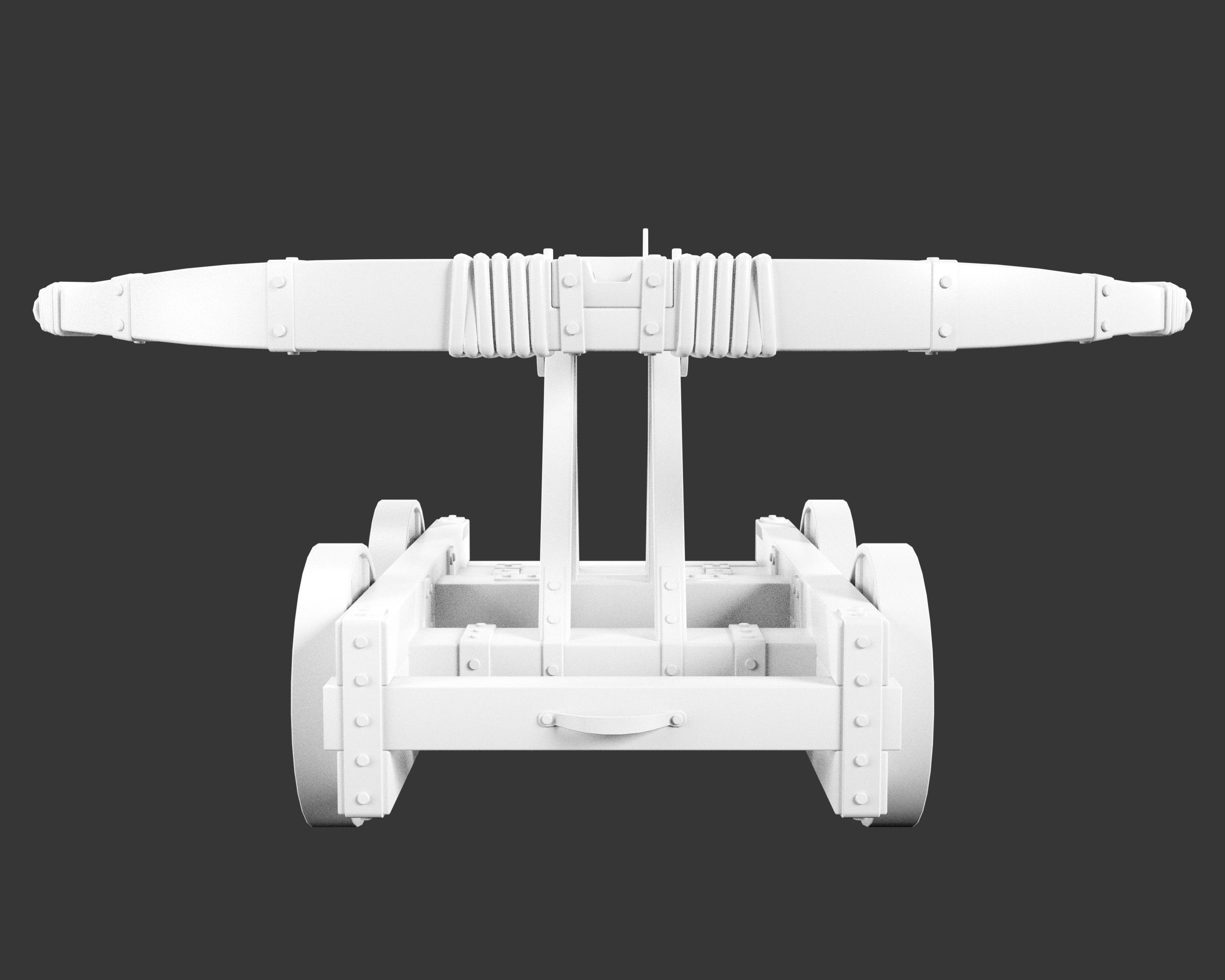 Medieval Siege Engine Ballista Low-poly 3D model_8