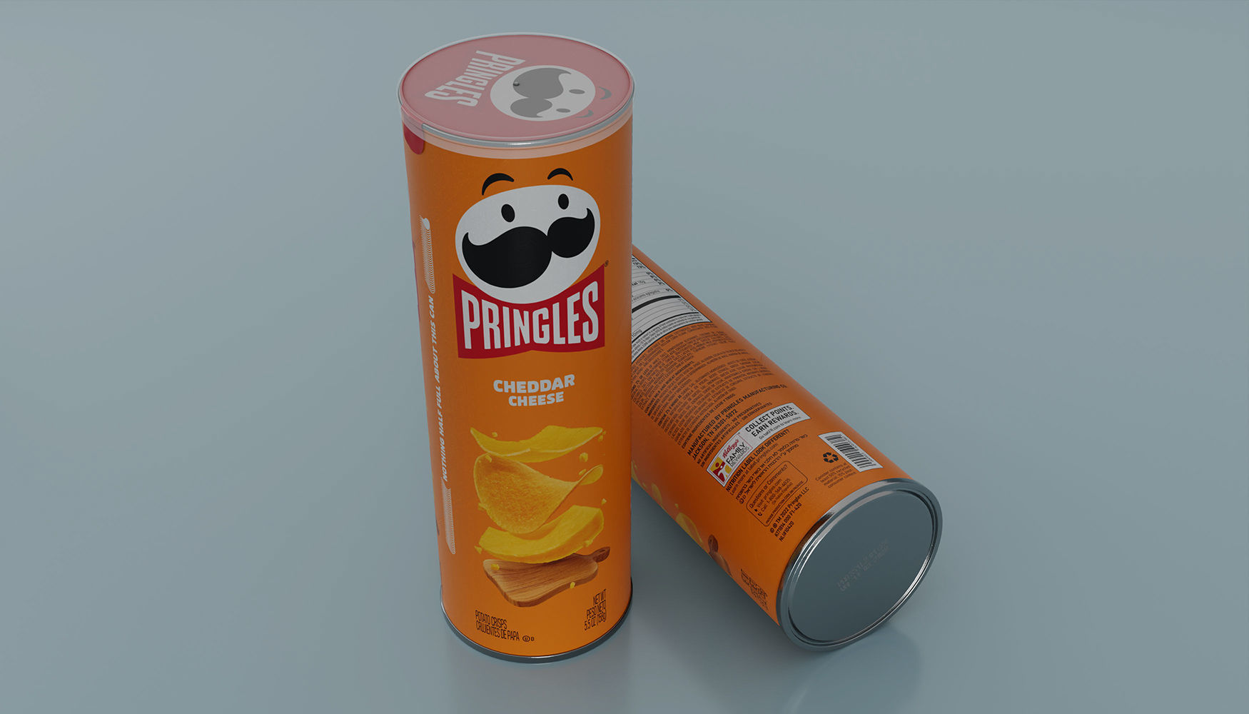 Pringles Cheddar Cheese Low-poly 3D model_6