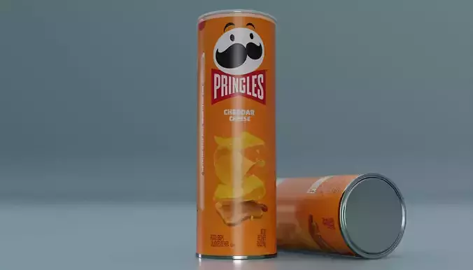 Pringles Cheddar Cheese Low-poly 3D model
