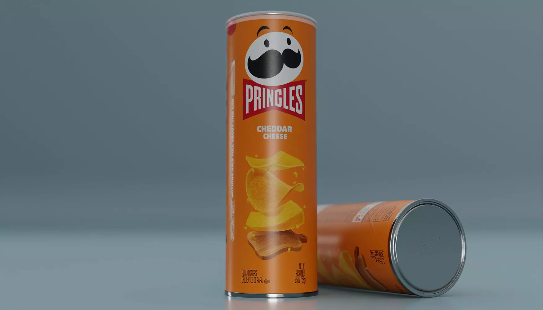 Pringles Cheddar Cheese Low-poly 3D model_0