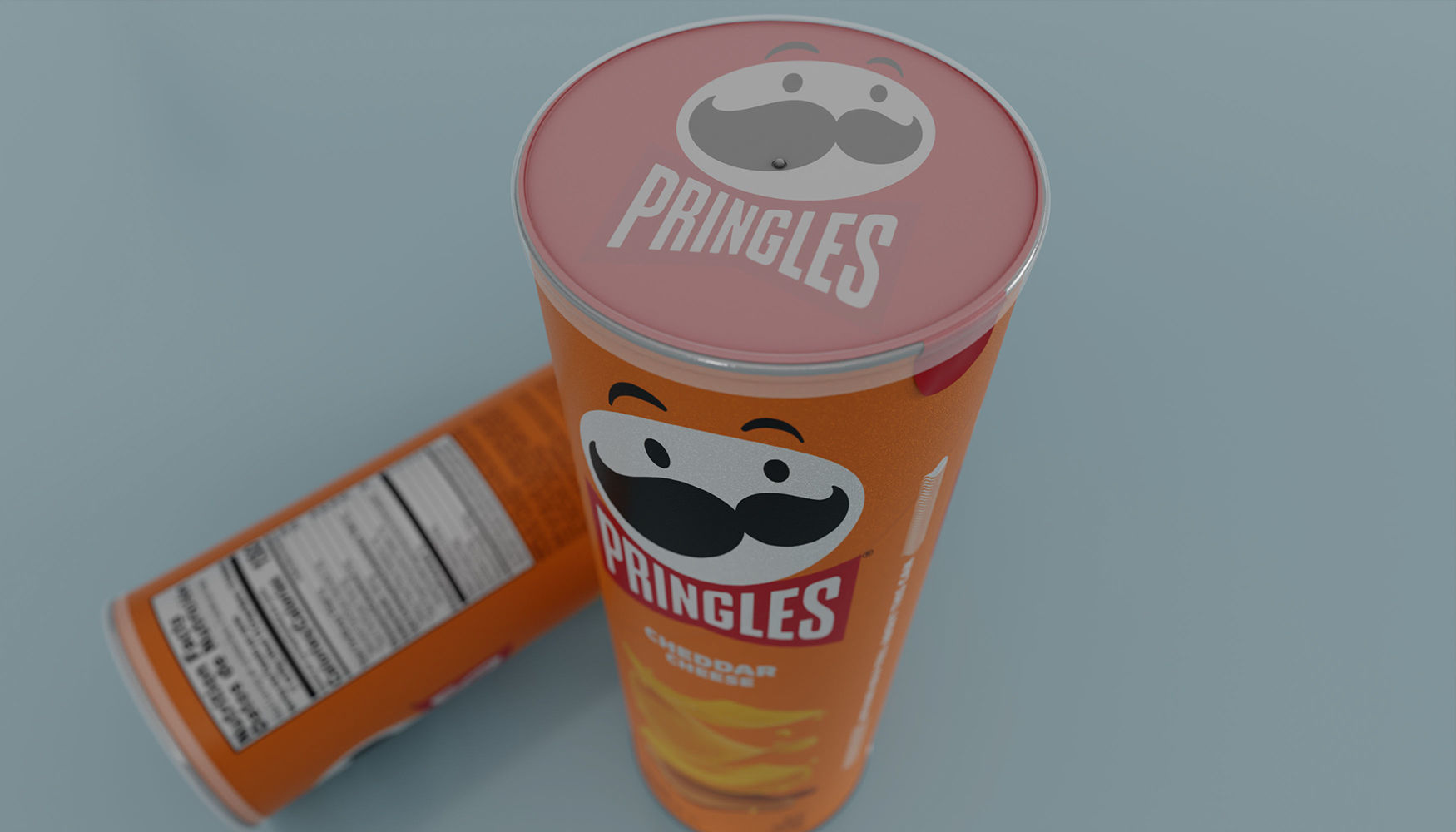 Pringles Cheddar Cheese Low-poly 3D model_5