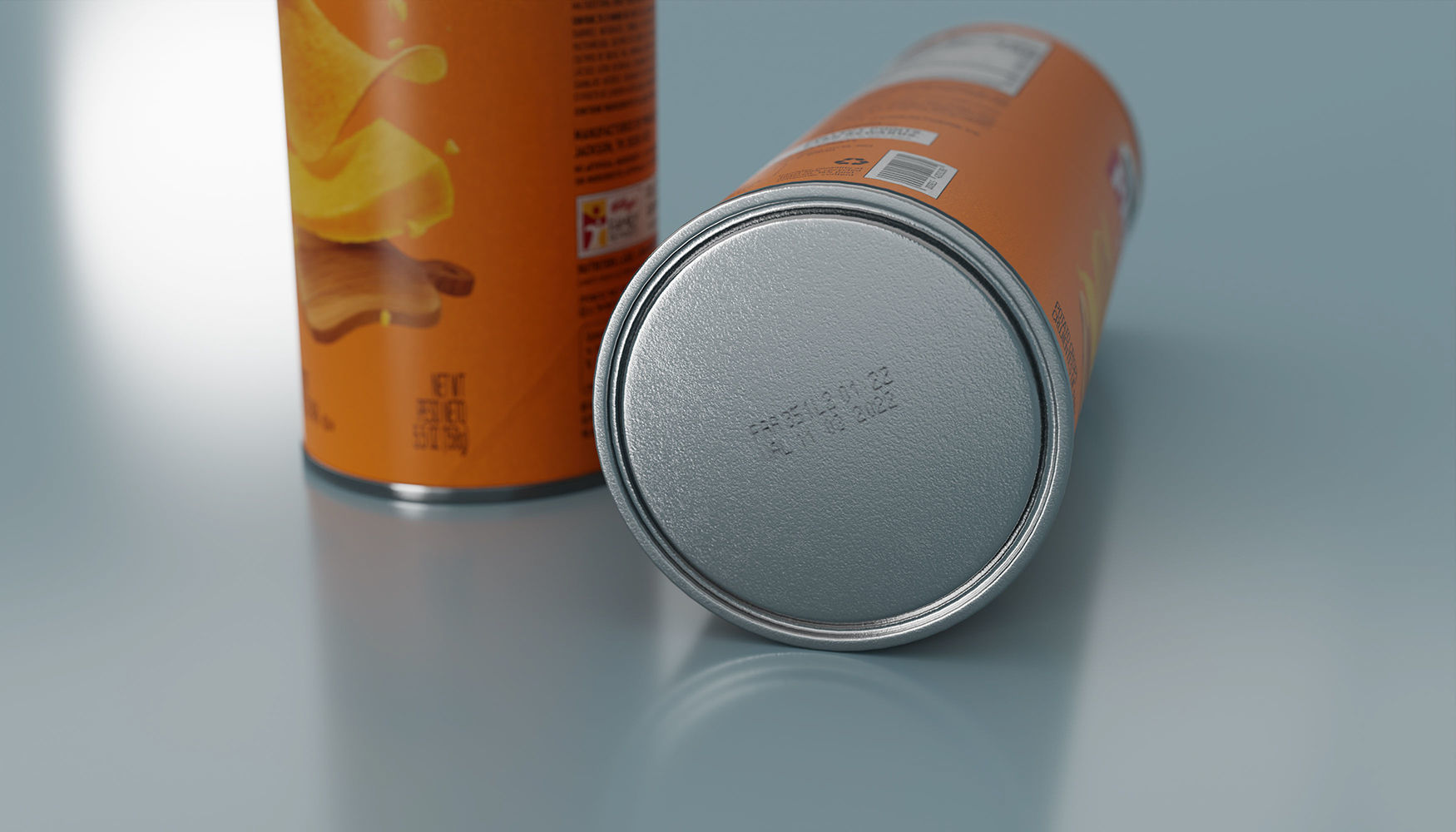 Pringles Cheddar Cheese Low-poly 3D model_3