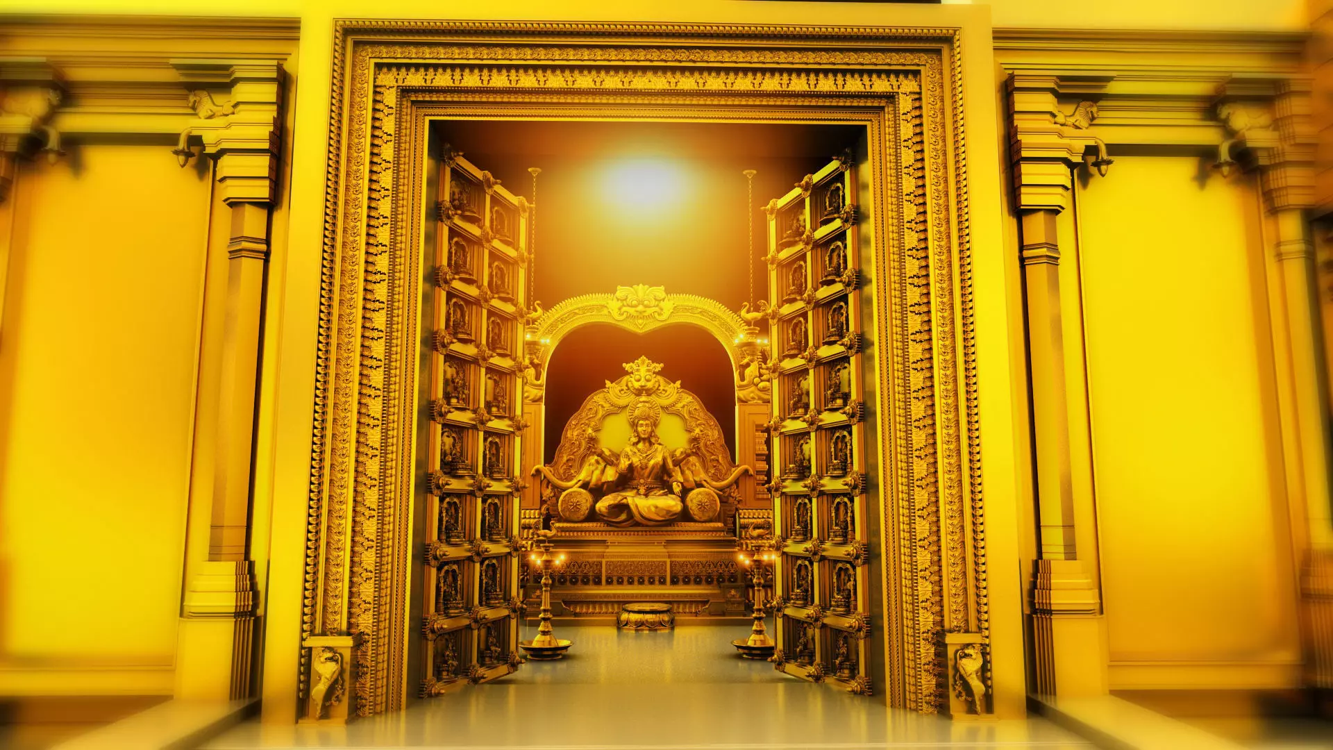 god lakshmi temple 3D model