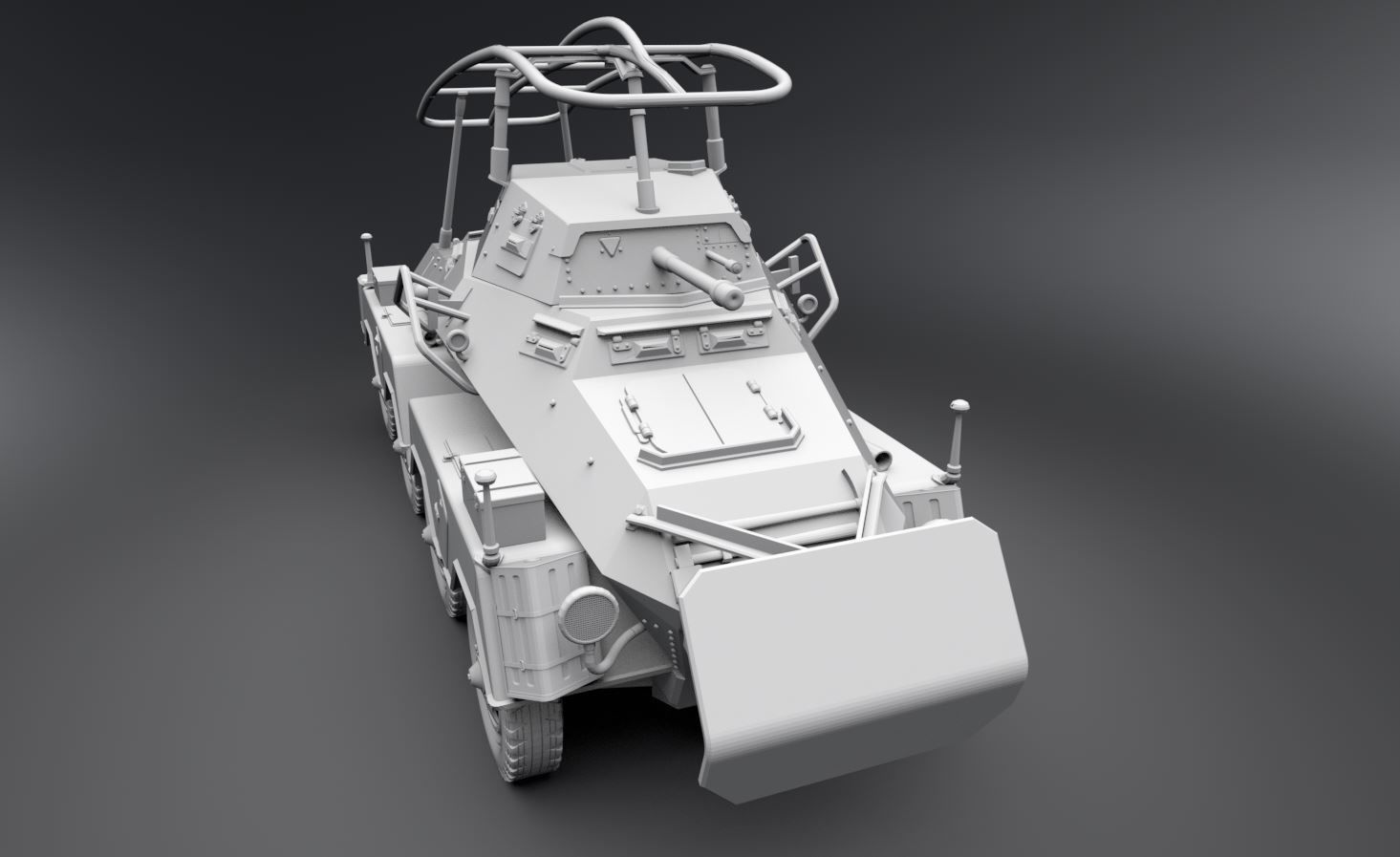 Schwerer Panzerspahwagen Scale model 3D print model_4