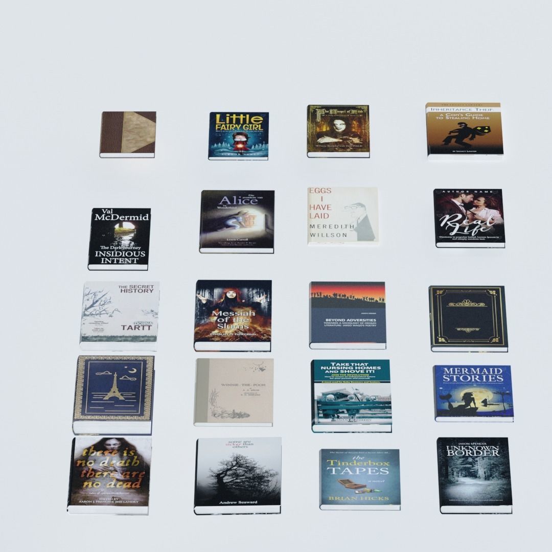 Books 3D model_11