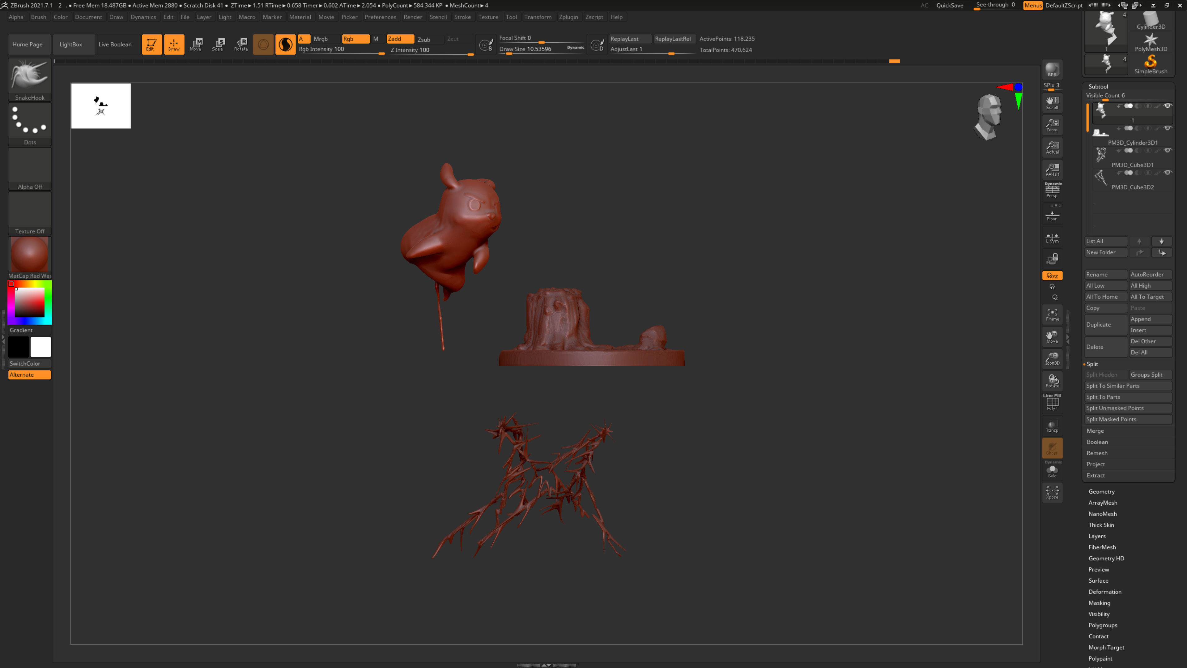 Pikachu electric attack in forest 3D print model_9