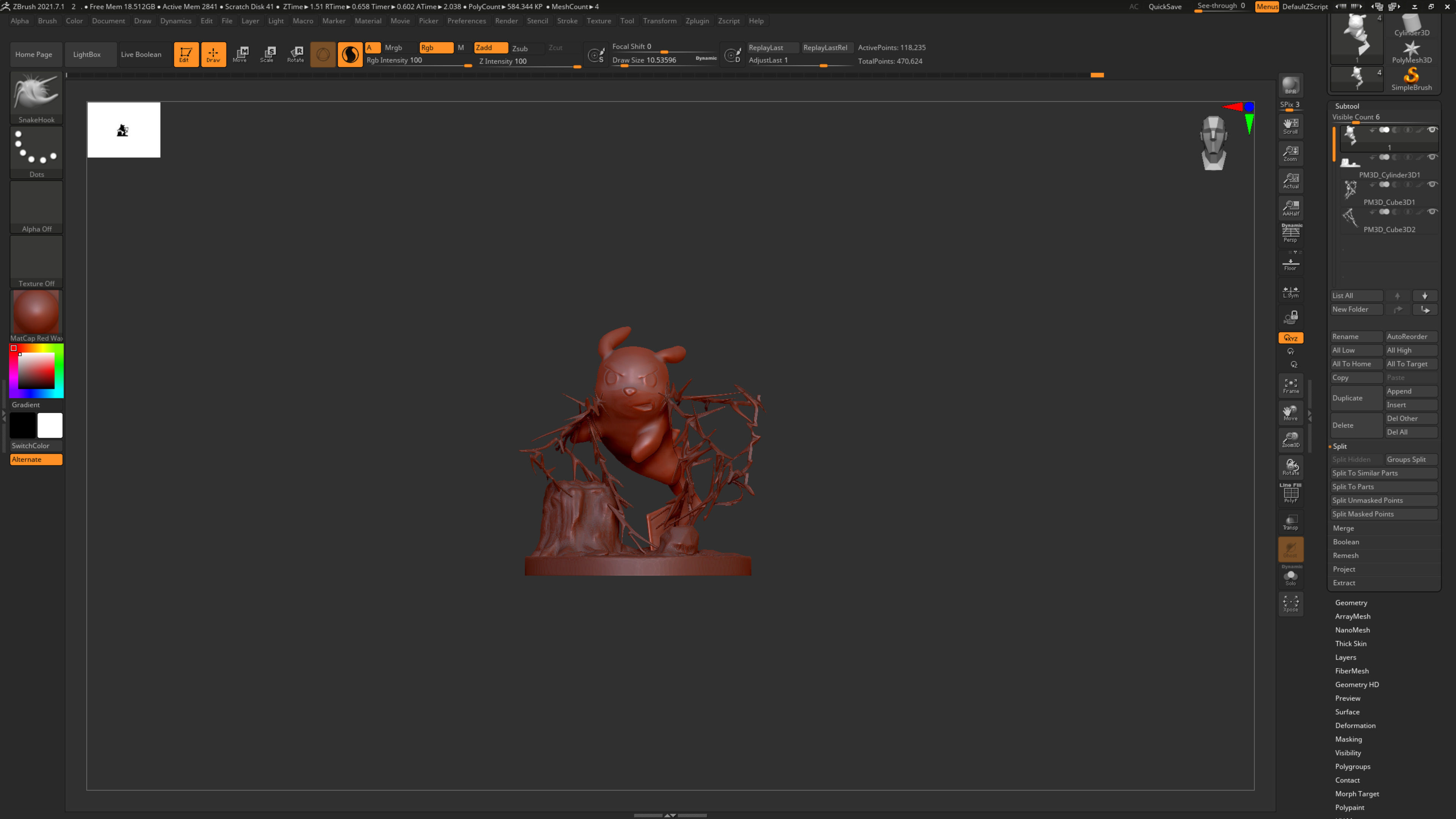 Pikachu electric attack in forest 3D print model_10