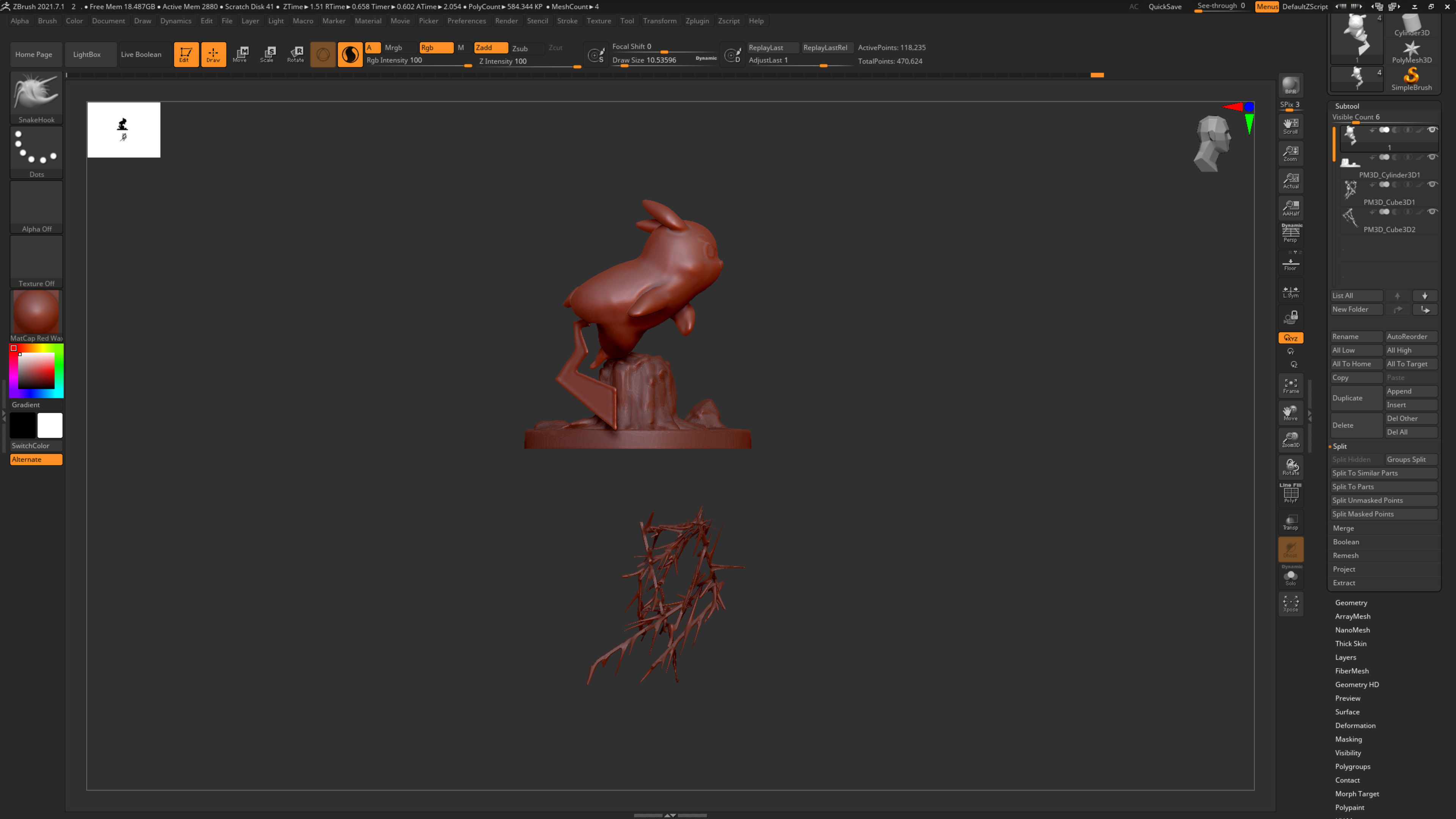 Pikachu electric attack in forest 3D print model_8