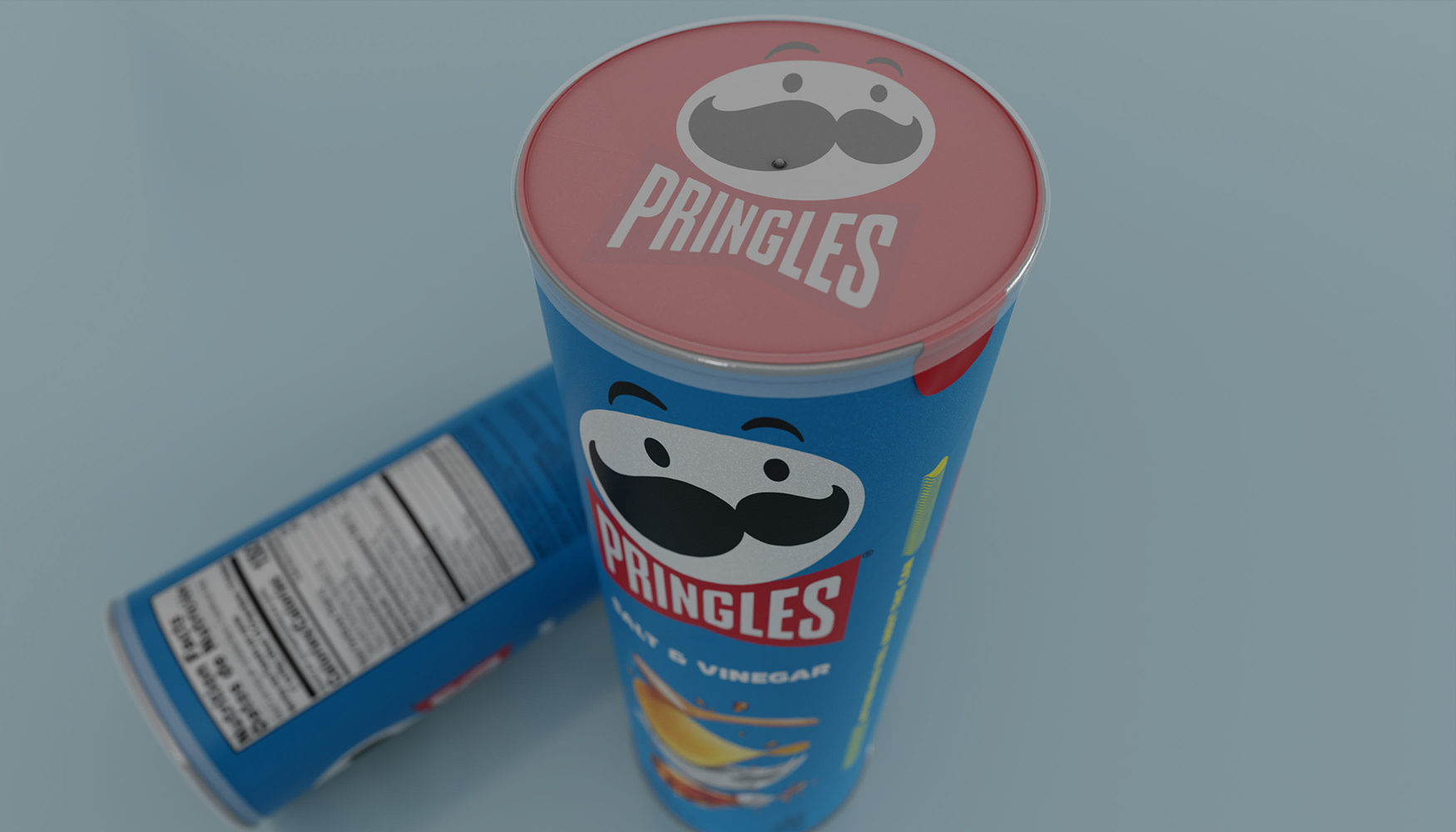 Pringles Salt and Vinegar Low-poly 3D model_4