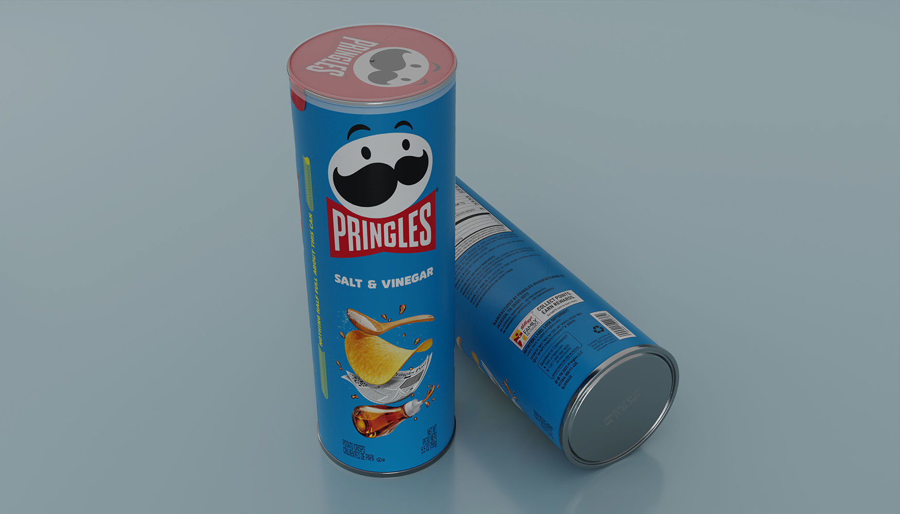 Pringles Salt and Vinegar Low-poly 3D model_6