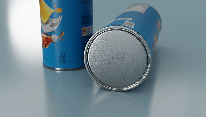 Pringles Salt and Vinegar Low-poly 3D model 3