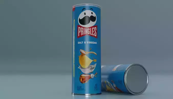 Pringles Salt and Vinegar Low-poly 3D model