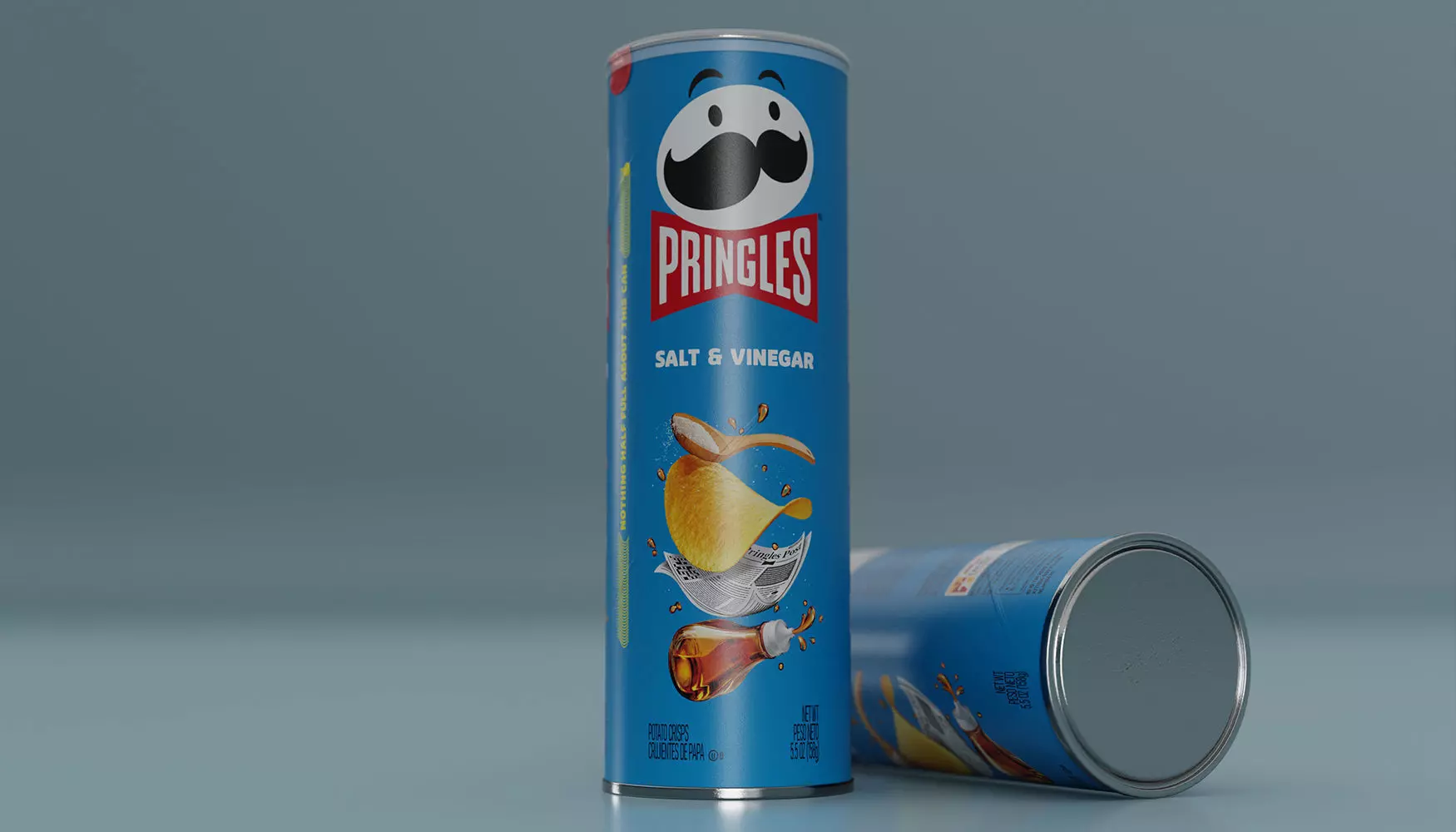 Pringles Salt and Vinegar Low-poly 3D model_0