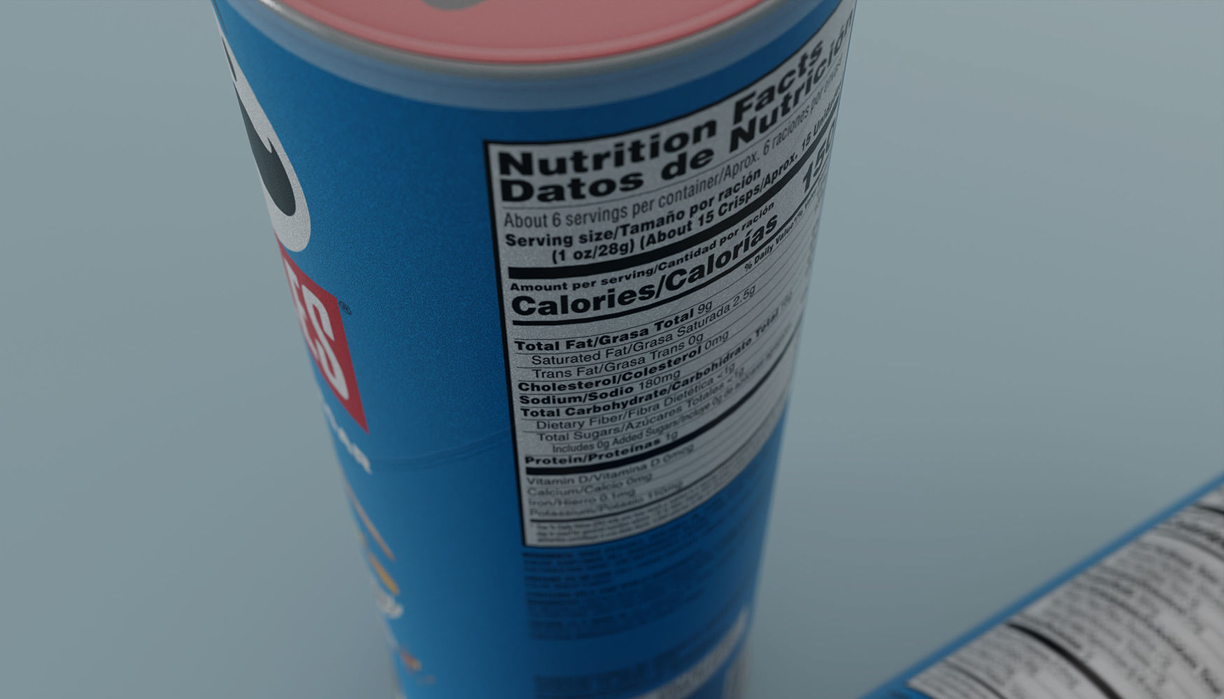 Pringles Salt and Vinegar Low-poly 3D model_5