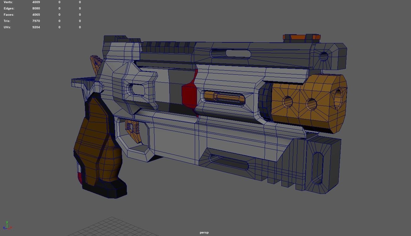 Titanfall Apex Legends Wingman Low-poly 3D model_4