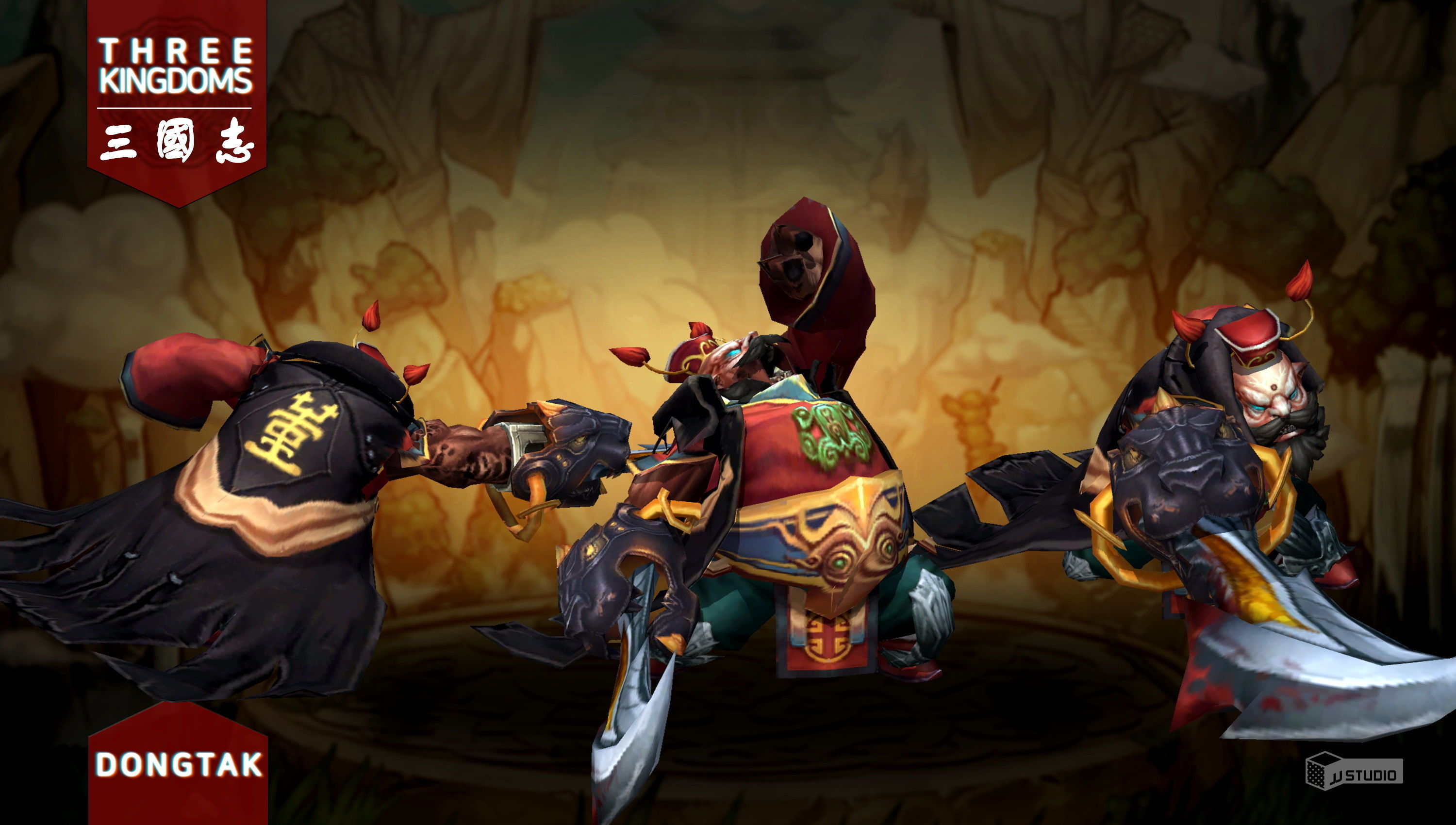 Three Kingdoms - Boss Dong Tak Low-poly 3D model_4